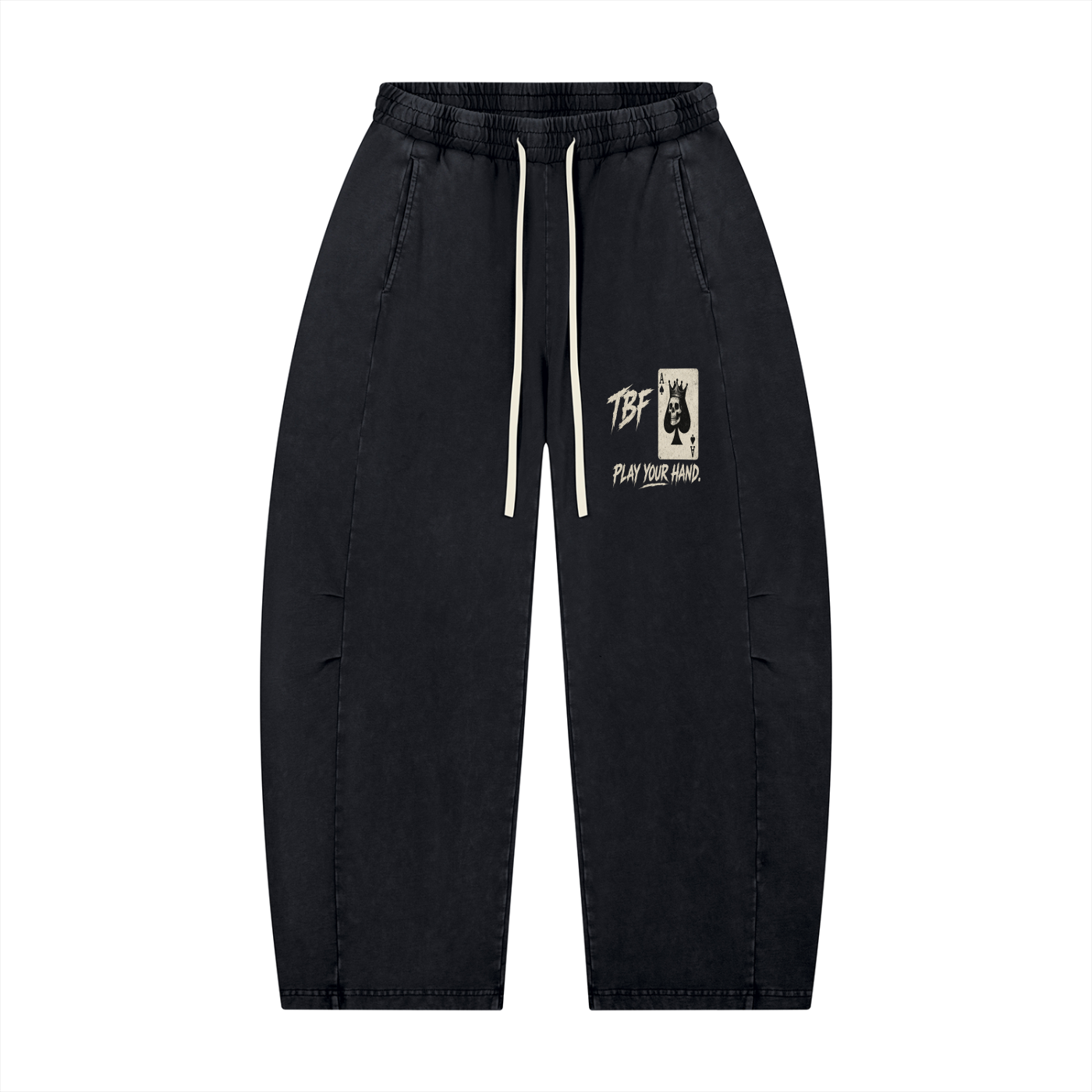 TBF Unisex Mineral Wash Barrel Leg Pants