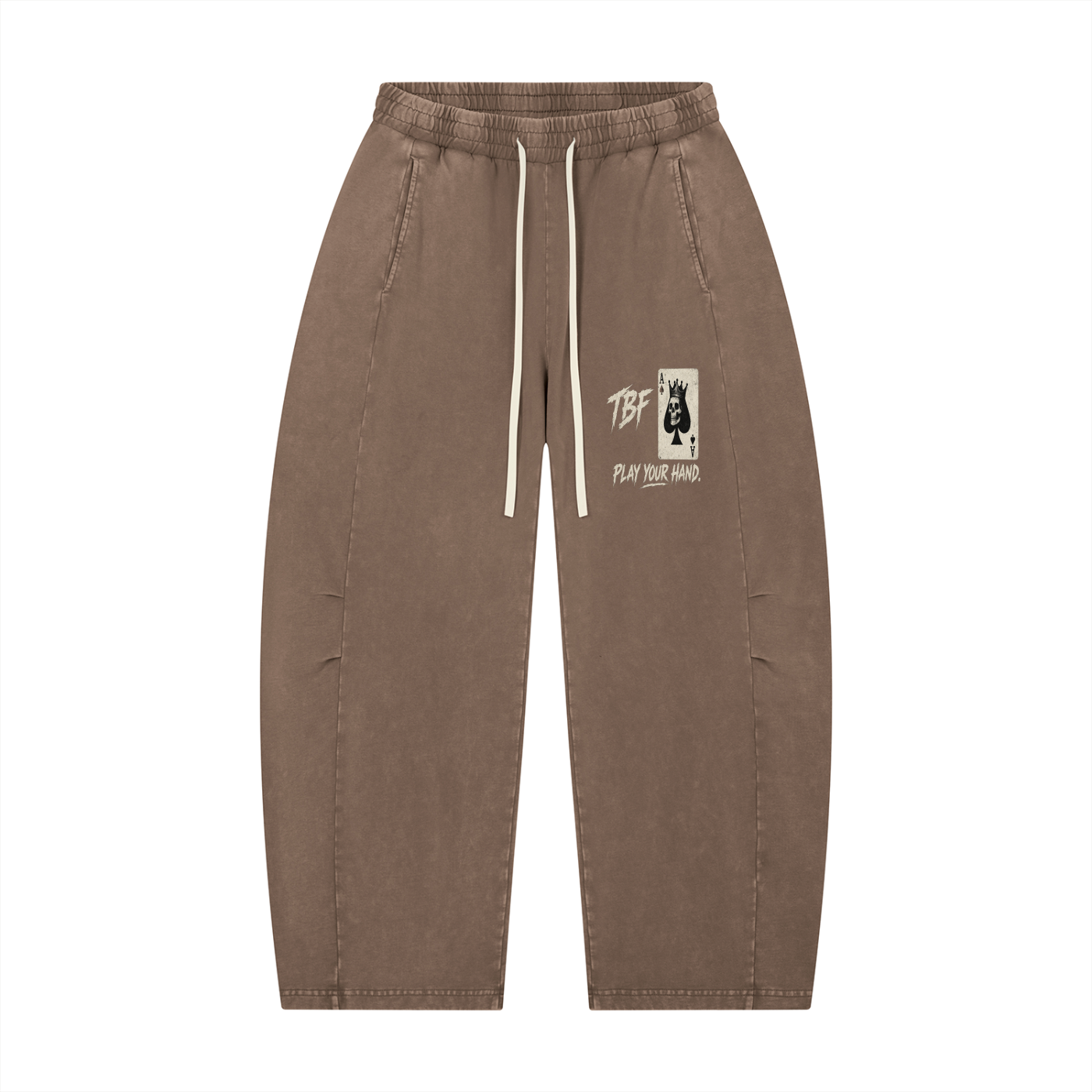 TBF Unisex Mineral Wash Barrel Leg Pants