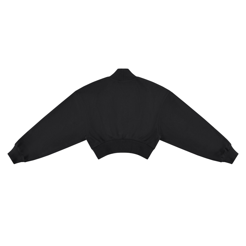 Queen of Spades Crop Mock Neck Sweatshirt