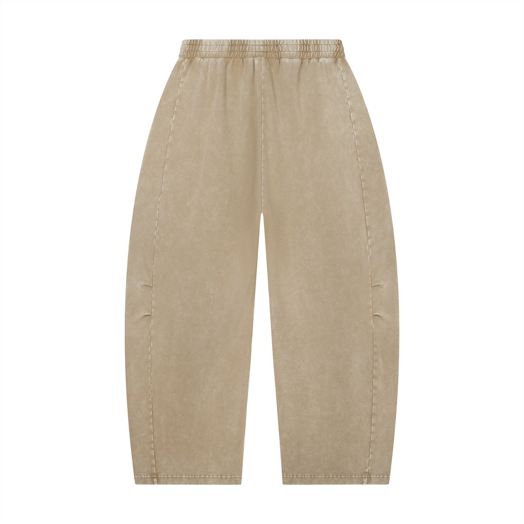 TBF Unisex Mineral Wash Barrel Leg Pants