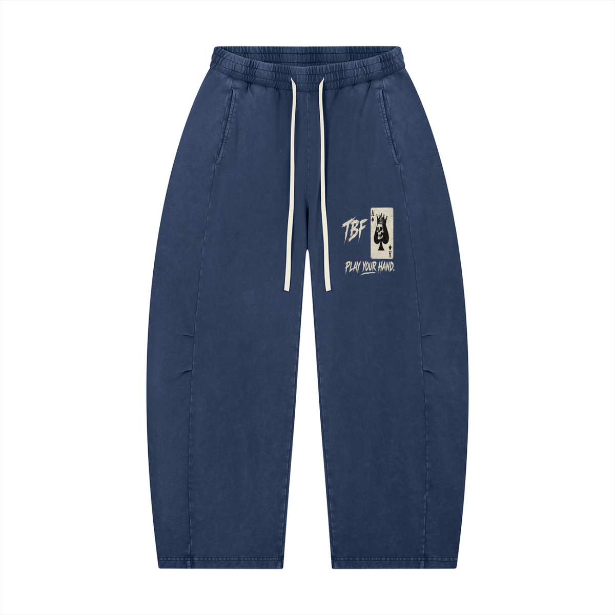 TBF Unisex Mineral Wash Barrel Leg Pants