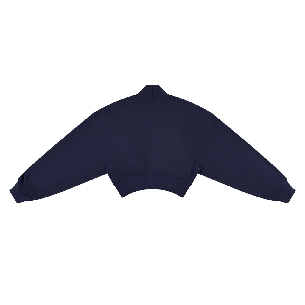 Queen of Spades Crop Mock Neck Sweatshirt