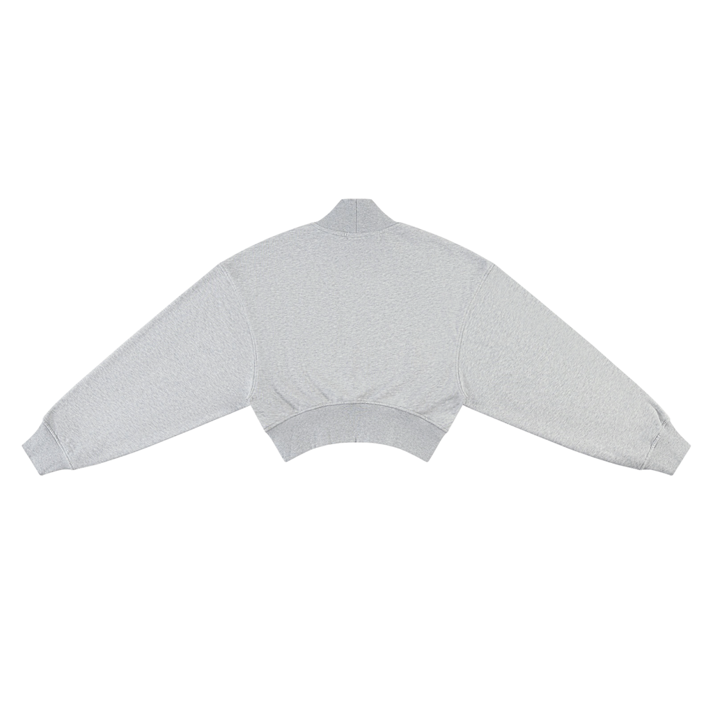 Queen of Spades Crop Mock Neck Sweatshirt