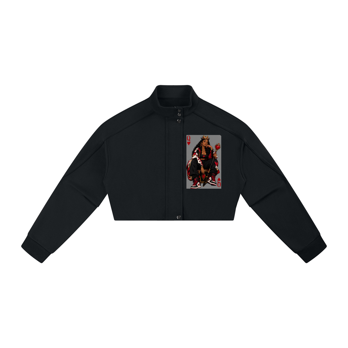 Queen of Hearts Button-Front Jacket