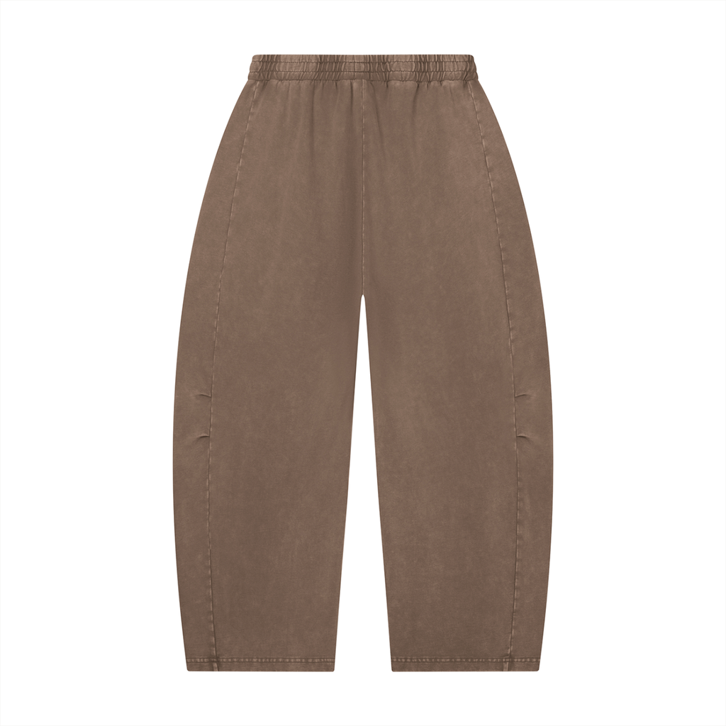 TBF Unisex Mineral Wash Barrel Leg Pants
