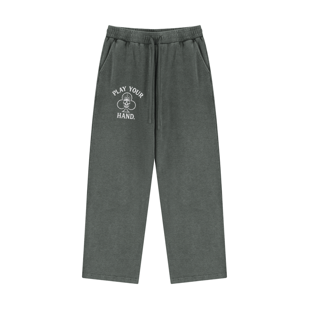 Play Your Hand(Club Symbol)Unisex Mineral Wash Waffle Sweatpants