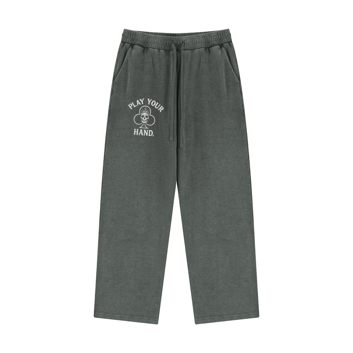 Play Your Hand(Club Symbol)Unisex Mineral Wash Waffle Sweatpants