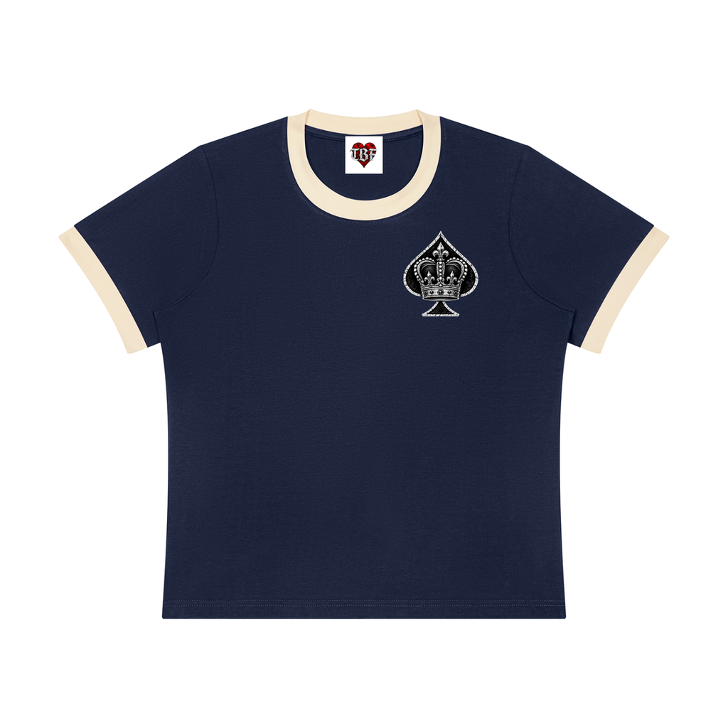 Women's Sorona Ringer T-Shirt- Queen of Spades