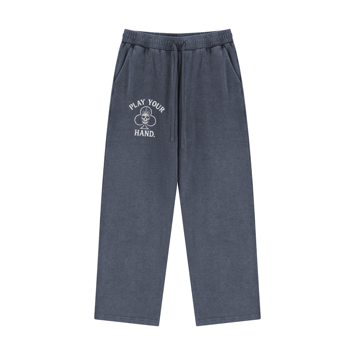 Play Your Hand(Club Symbol)Unisex Mineral Wash Waffle Sweatpants