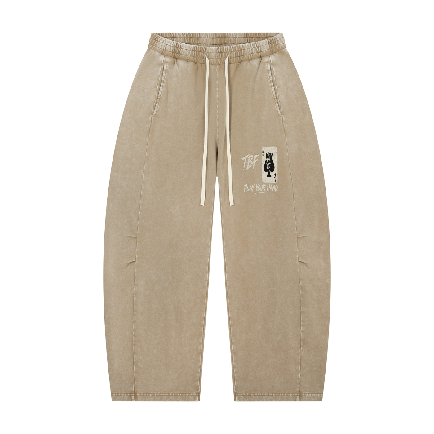 TBF Unisex Mineral Wash Barrel Leg Pants