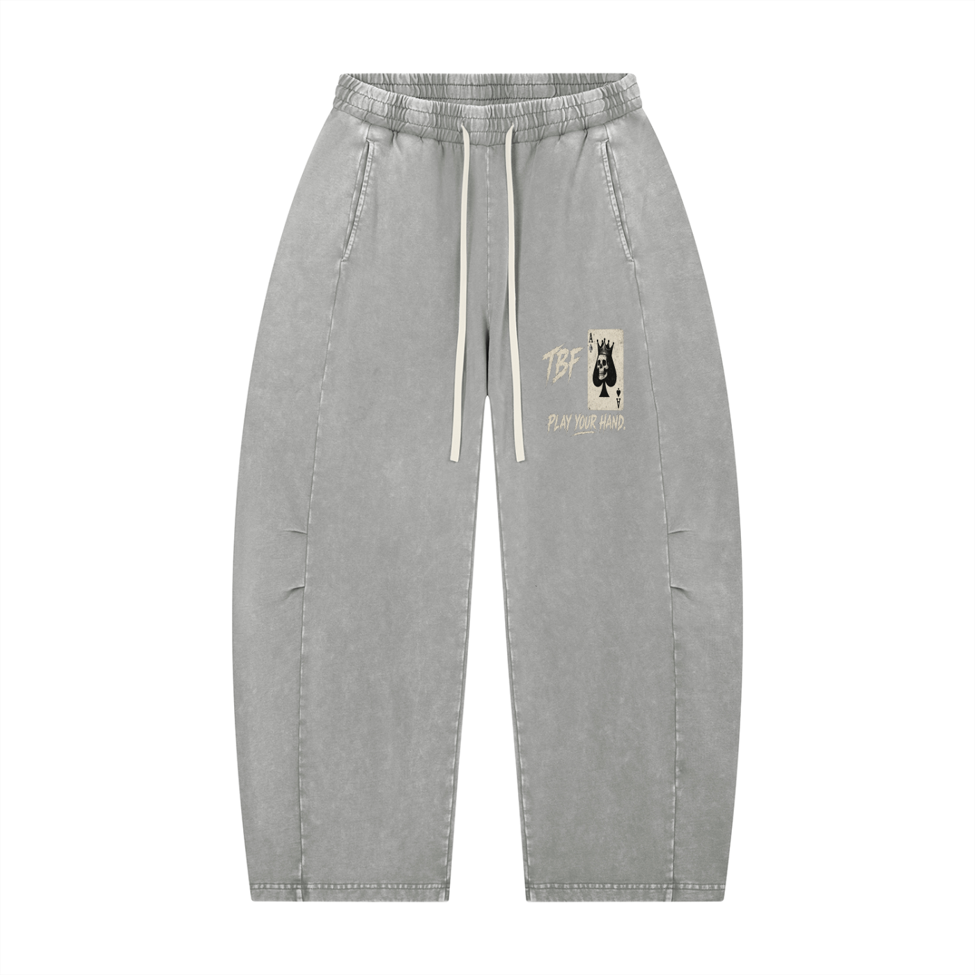 TBF Unisex Mineral Wash Barrel Leg Pants