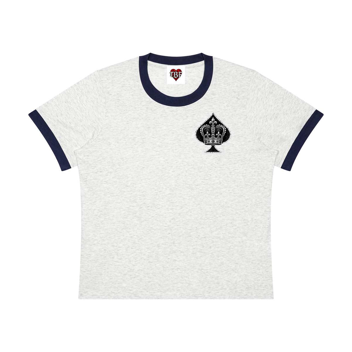 Women's Sorona Ringer T-Shirt- Queen of Spades