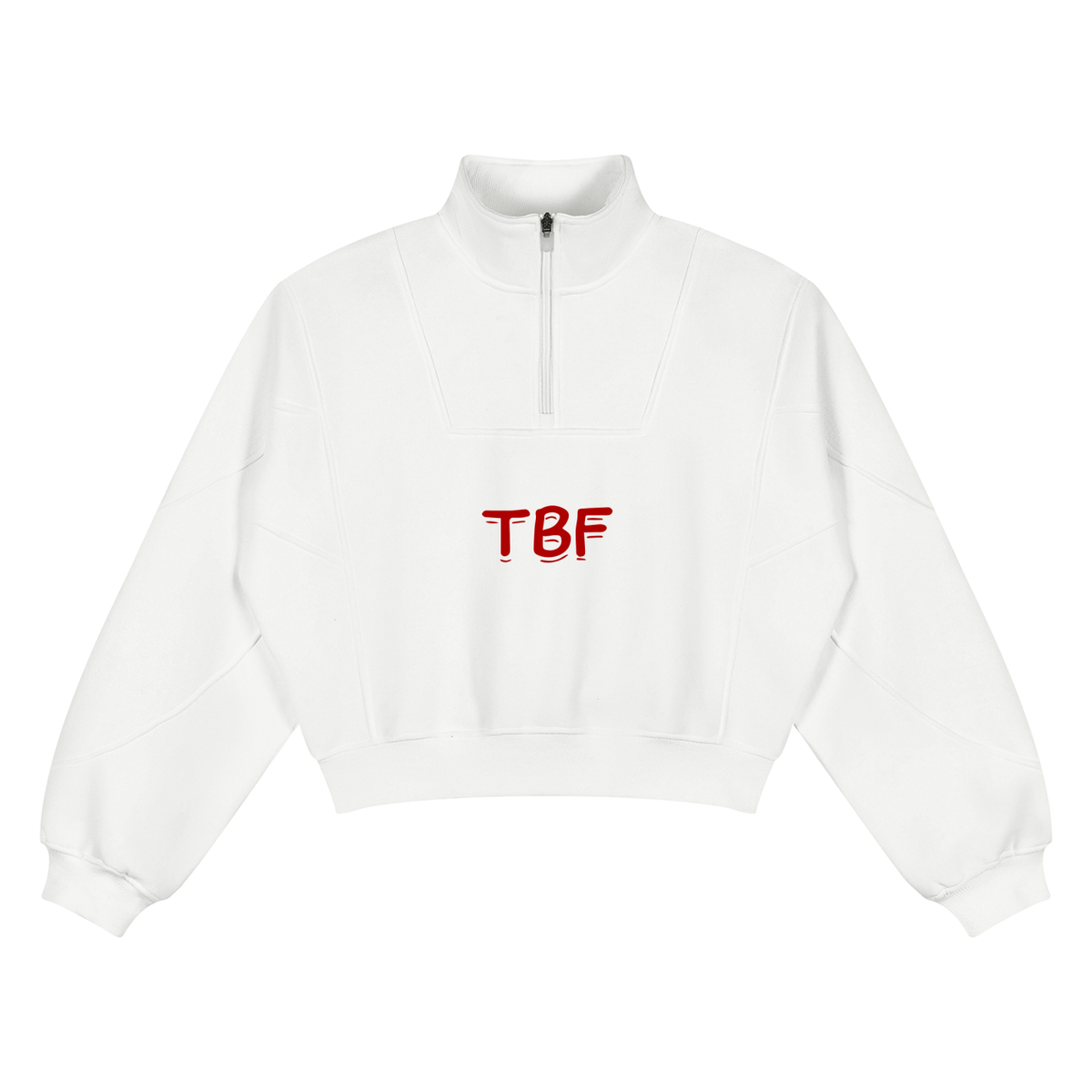 Women’s Queen of Spades symbol Loose Fleece Quarter-Zip Sweatshirt