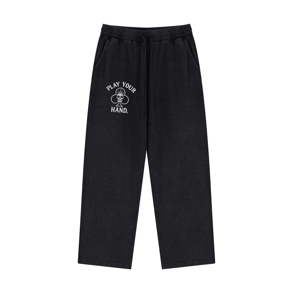 Play Your Hand(Club Symbol)Unisex Mineral Wash Waffle Sweatpants