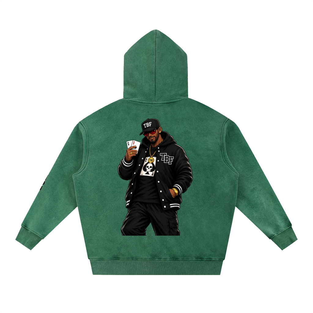 Snow Wash Fleece Oversize Hoodie