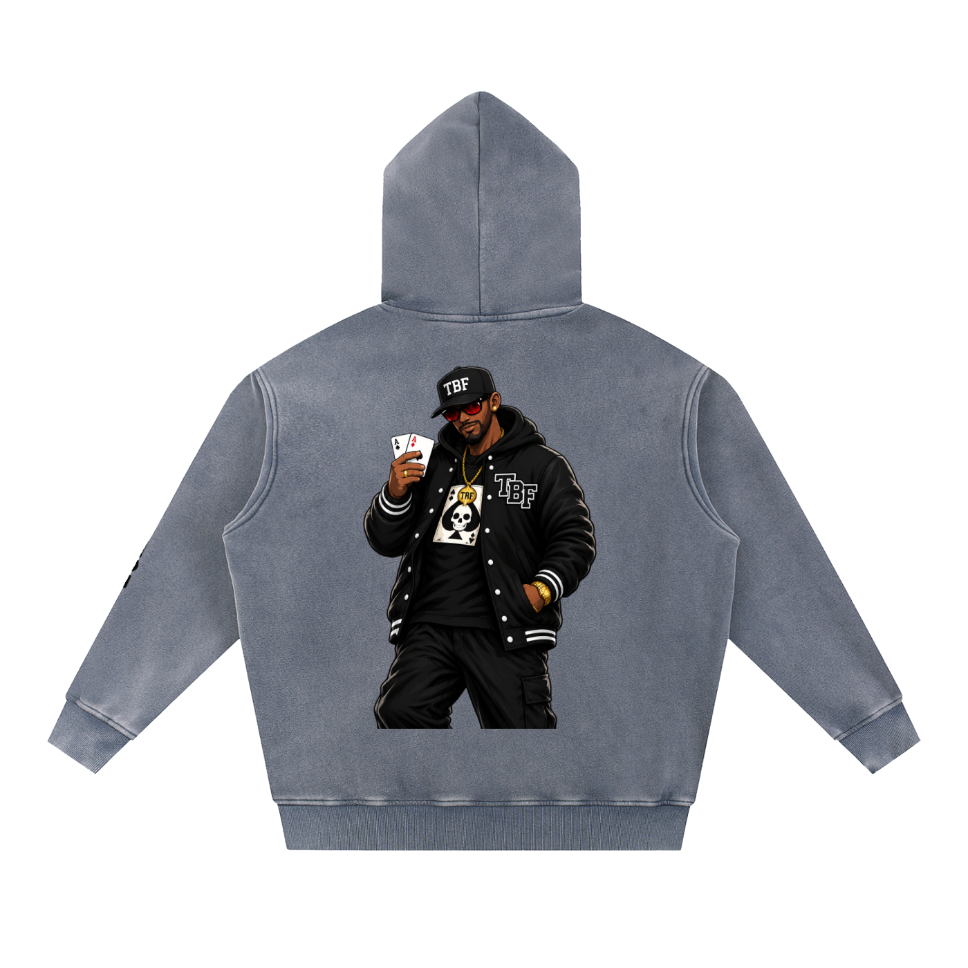 Snow Wash Fleece Oversize Hoodie