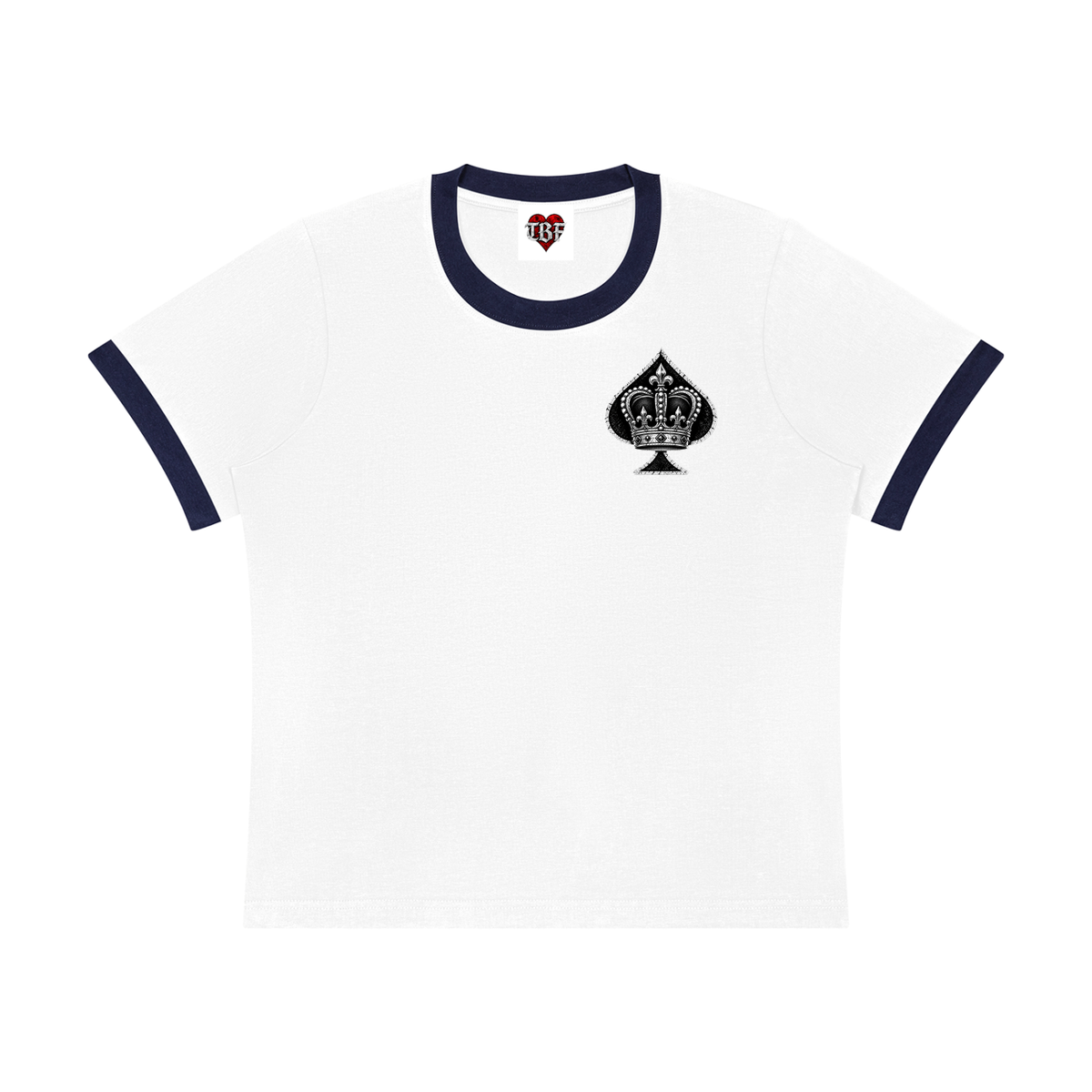 Women's Sorona Ringer T-Shirt- Queen of Spades