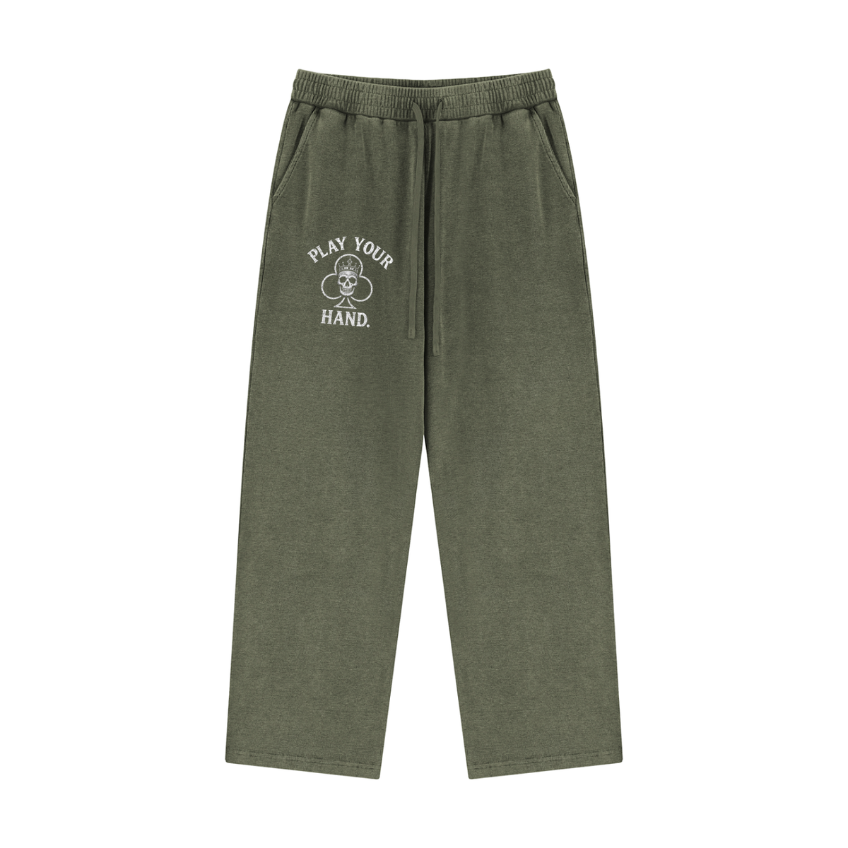 Play Your Hand(Club Symbol)Unisex Mineral Wash Waffle Sweatpants