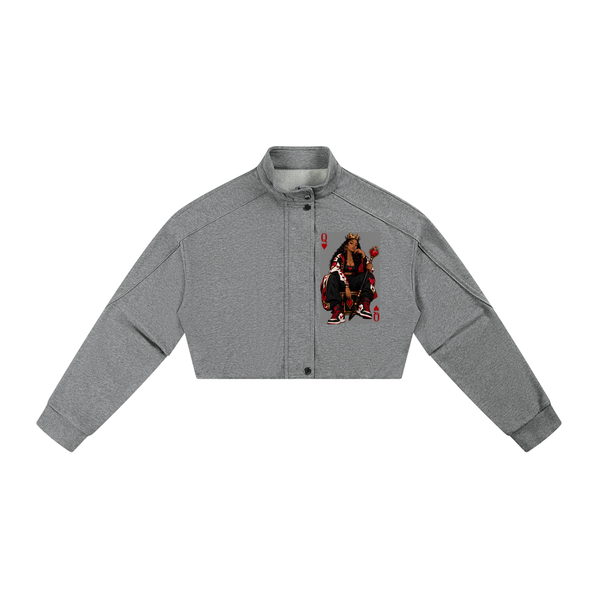 Queen of Hearts Button-Front Jacket