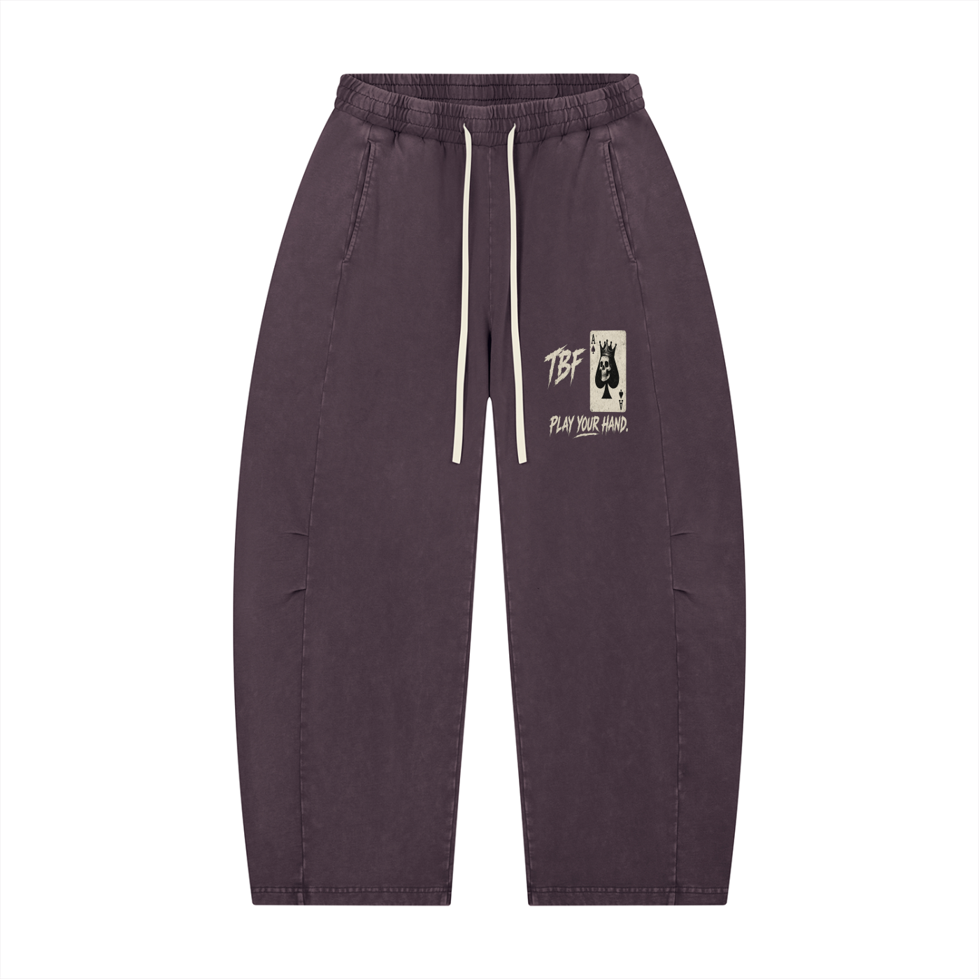 TBF Unisex Mineral Wash Barrel Leg Pants