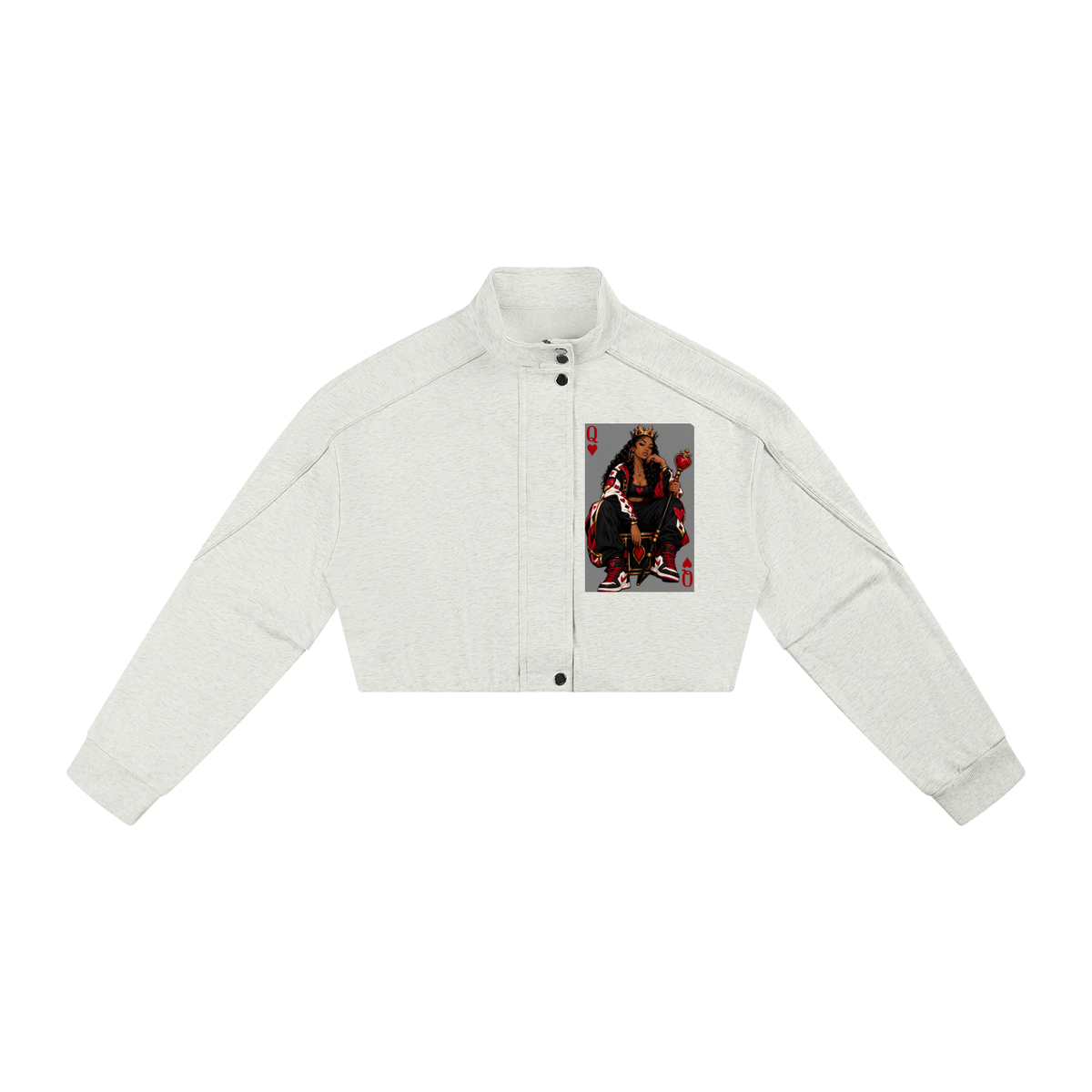 Queen of Hearts Button-Front Jacket