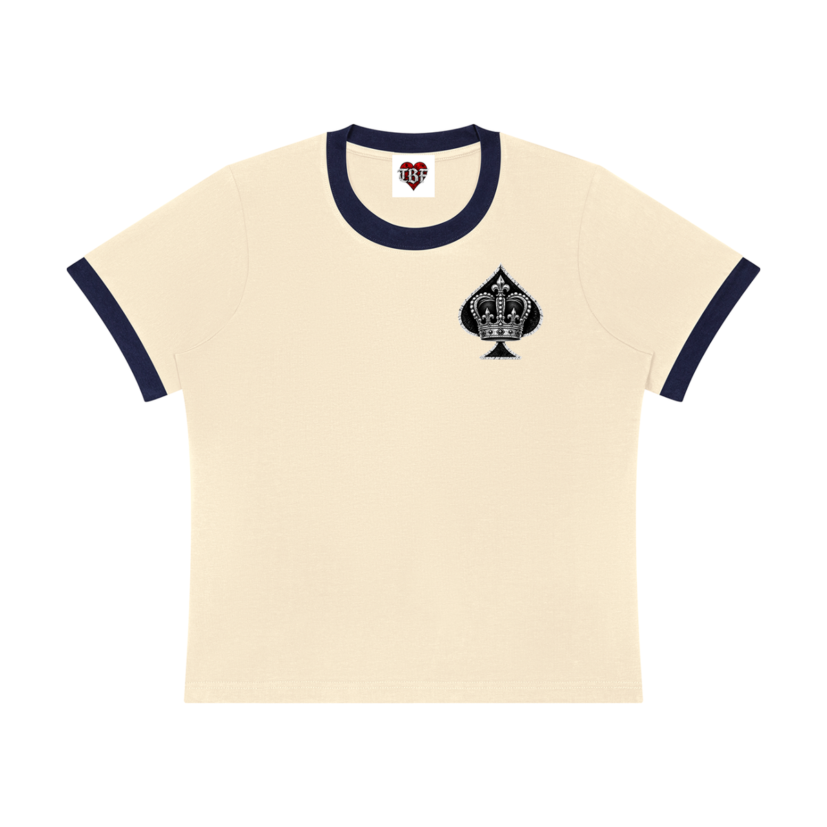Women's Sorona Ringer T-Shirt- Queen of Spades