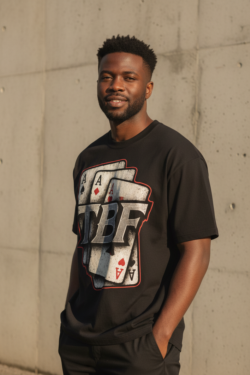 Card logo tee lifestyle shot