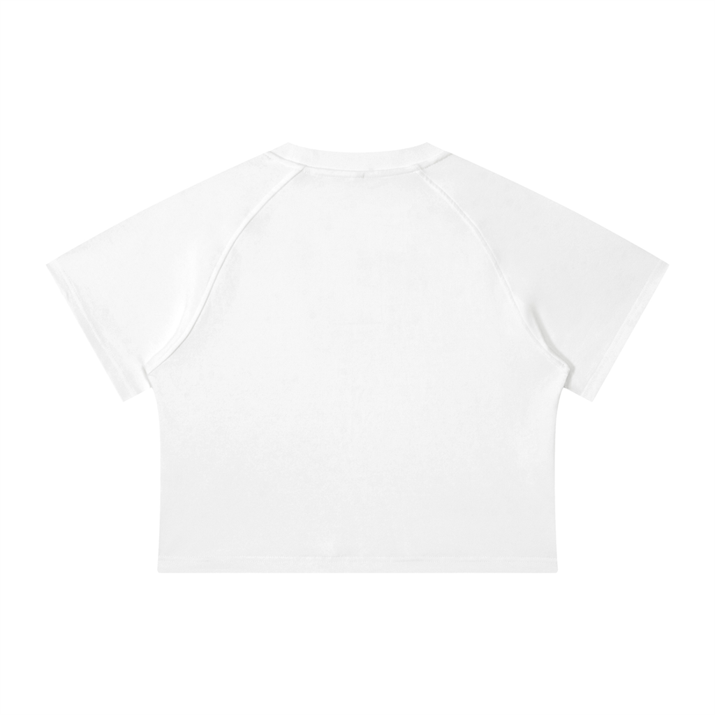 Queen of Diamonds Mineral Wash Raglan Crop T-Shirt