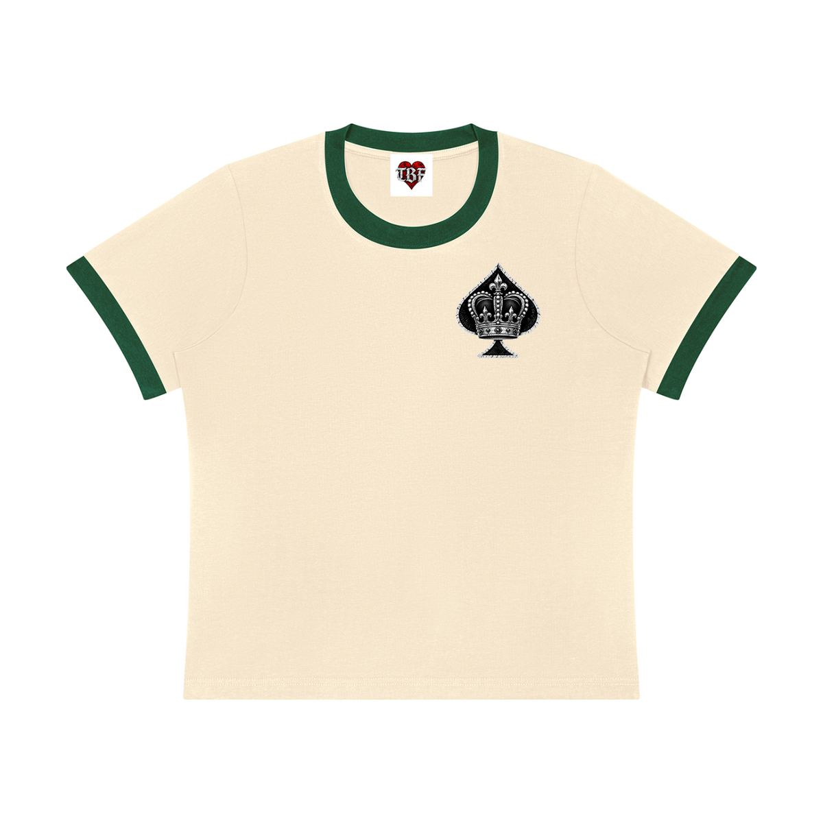 Women's Sorona Ringer T-Shirt- Queen of Spades