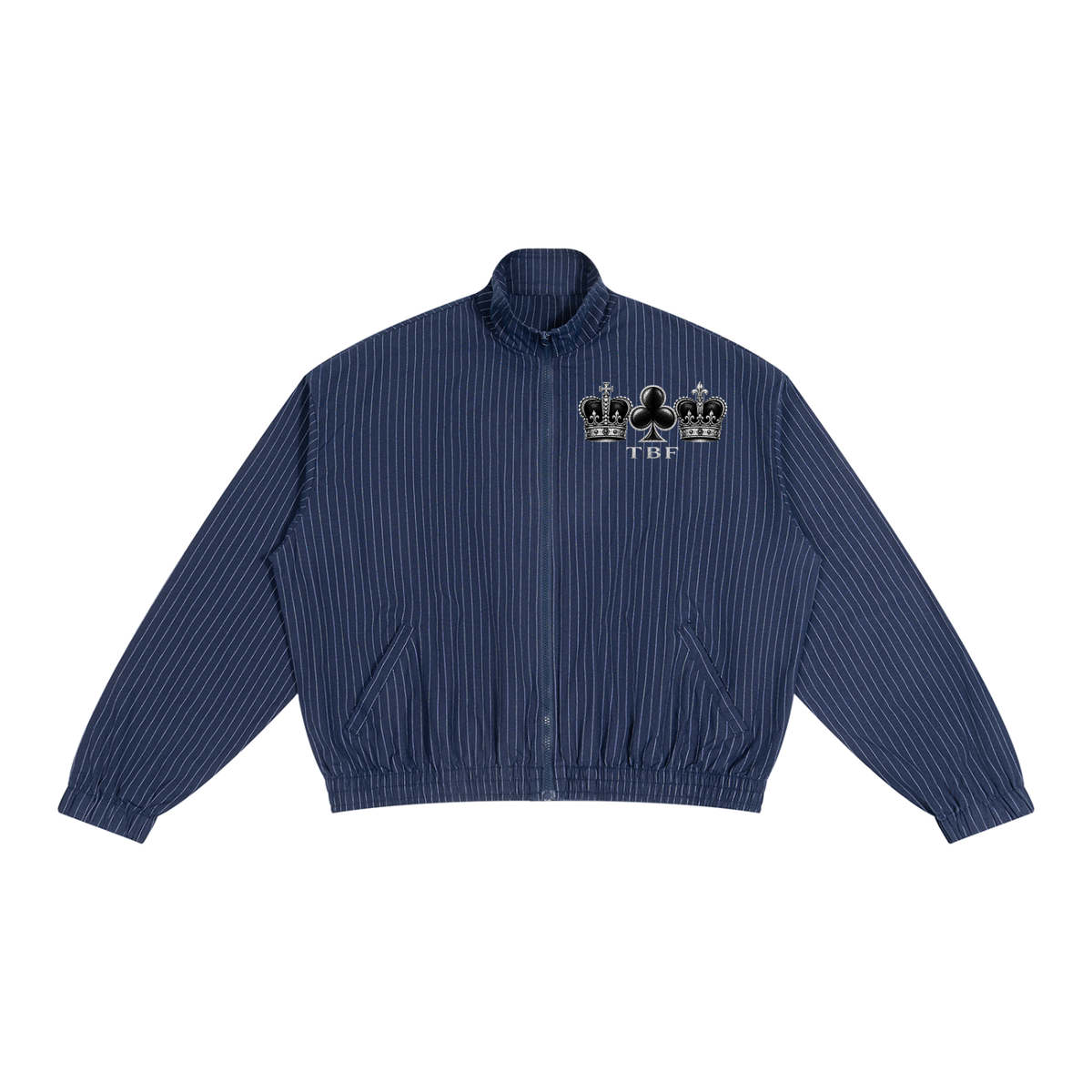 Unisex Striped Full-Zip Track Jacket