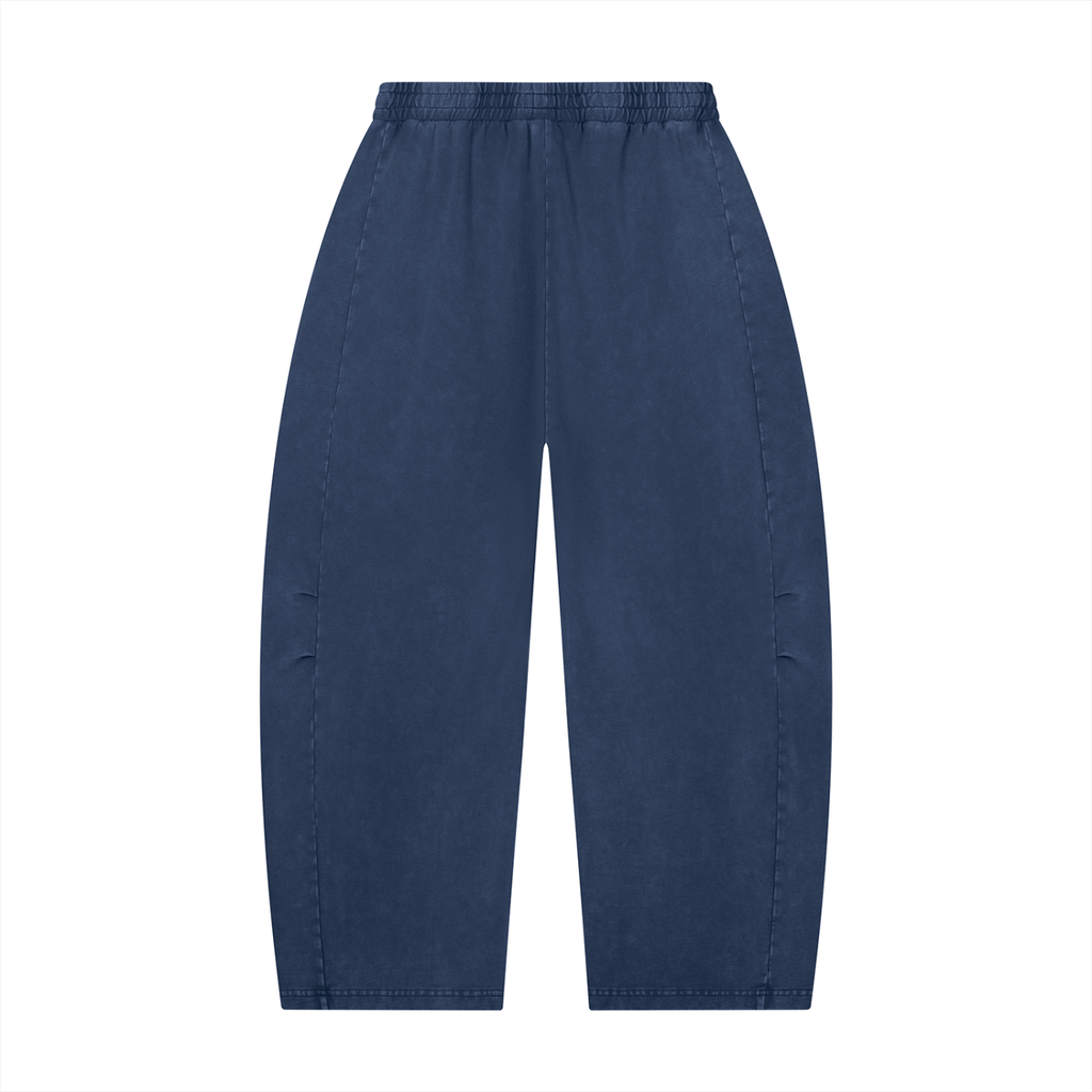 TBF Unisex Mineral Wash Barrel Leg Pants