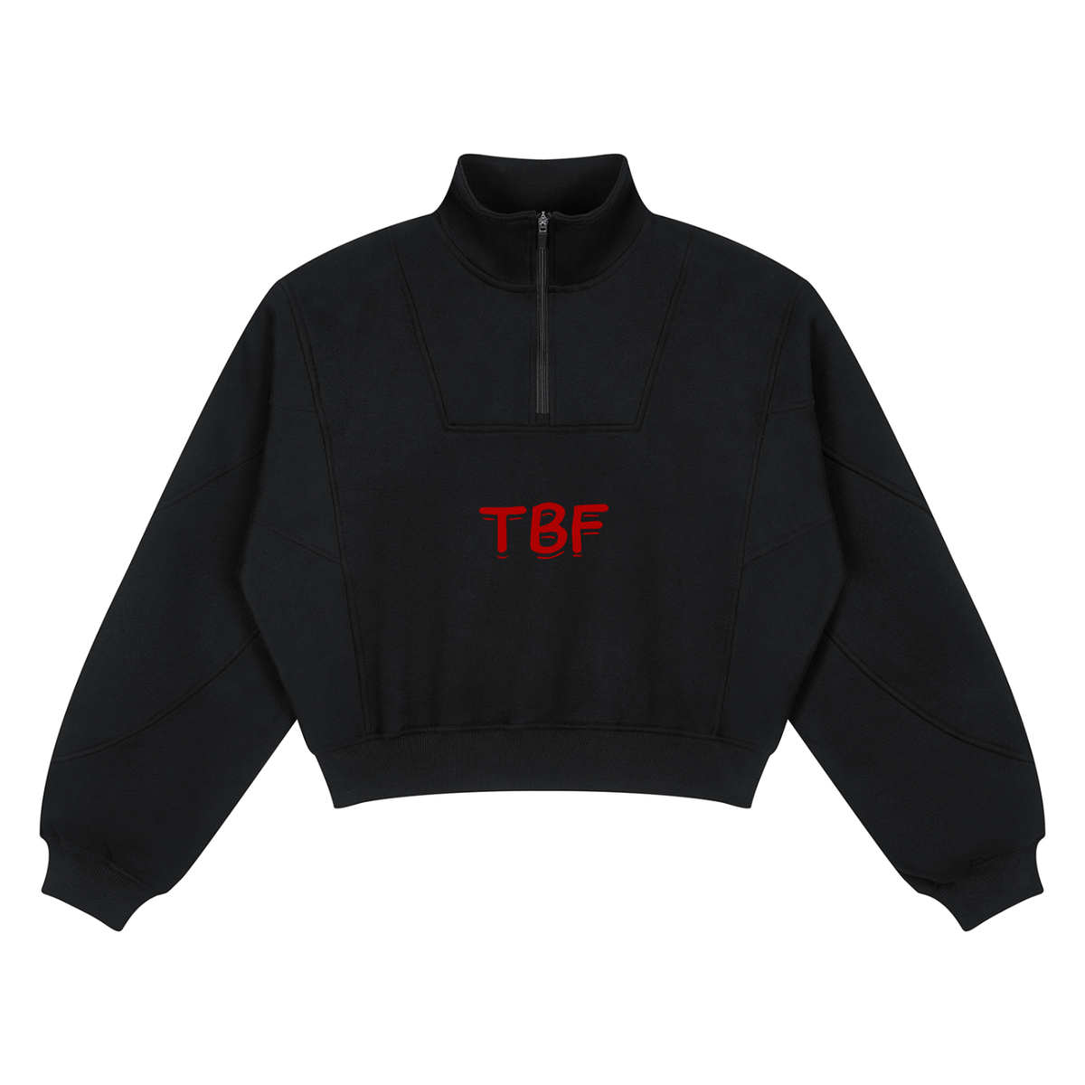 Women’s Queen of Spades symbol Loose Fleece Quarter-Zip Sweatshirt