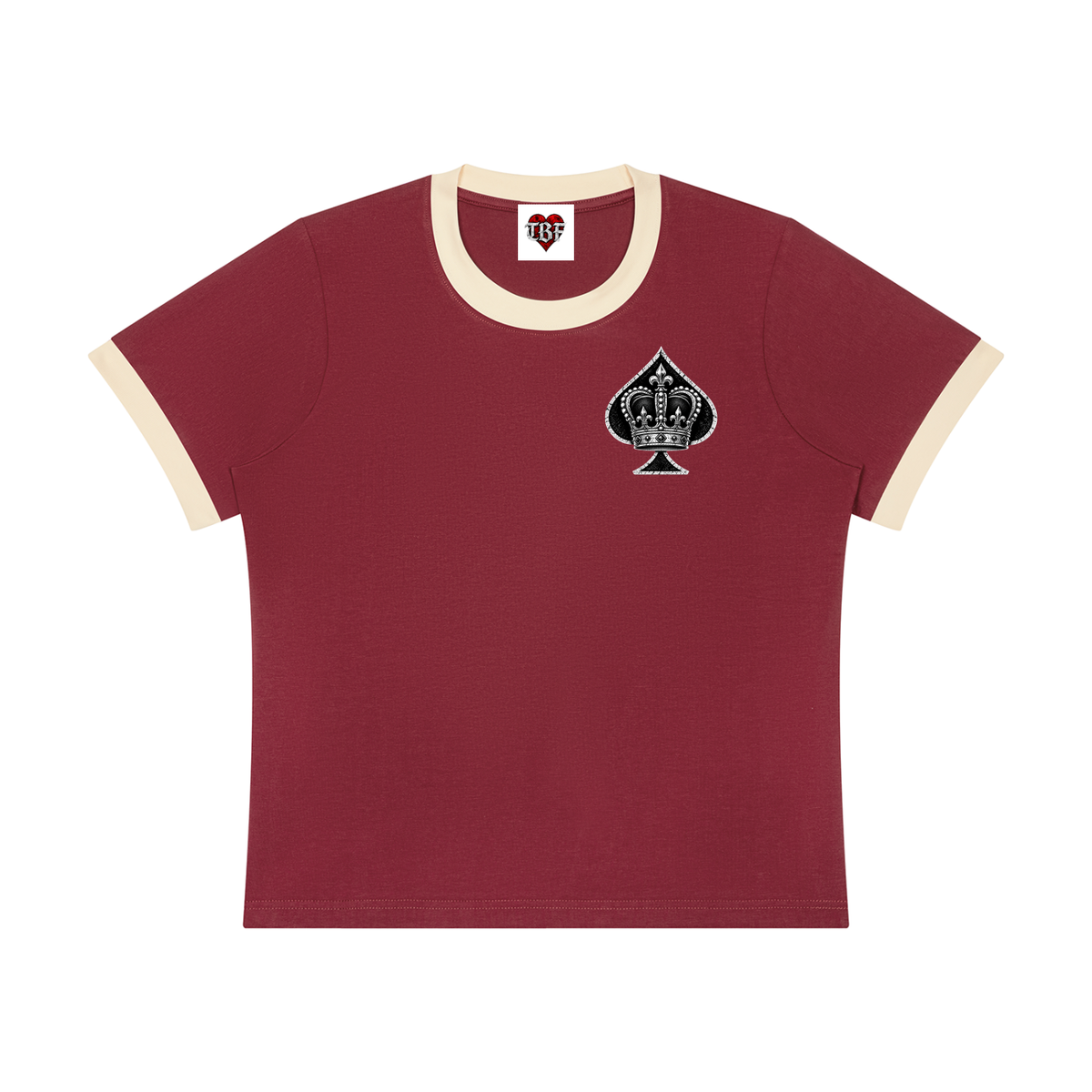 Women's Sorona Ringer T-Shirt- Queen of Spades