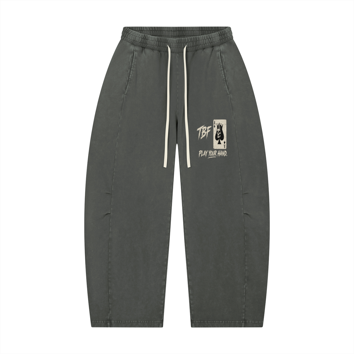 TBF Unisex Mineral Wash Barrel Leg Pants