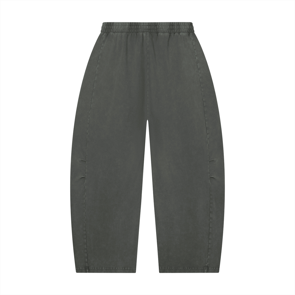 TBF Unisex Mineral Wash Barrel Leg Pants